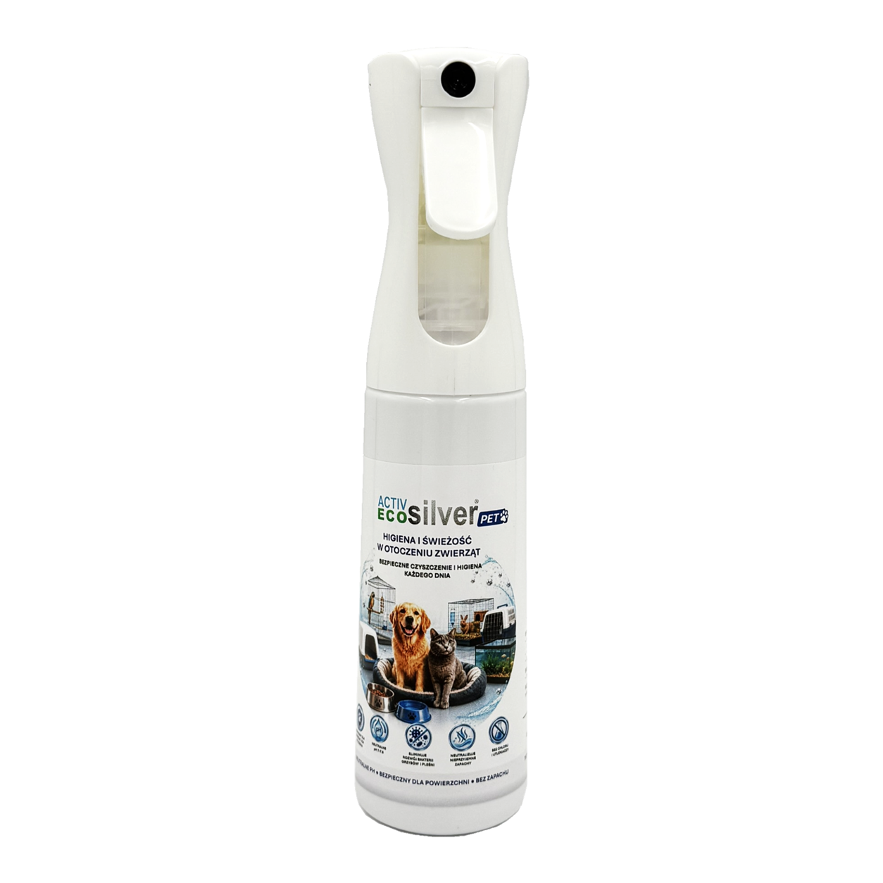 ActivSILVER ECOsilver PET higiena i dezynfekcja wyposażenia zwierząt do mowych ze srebrem